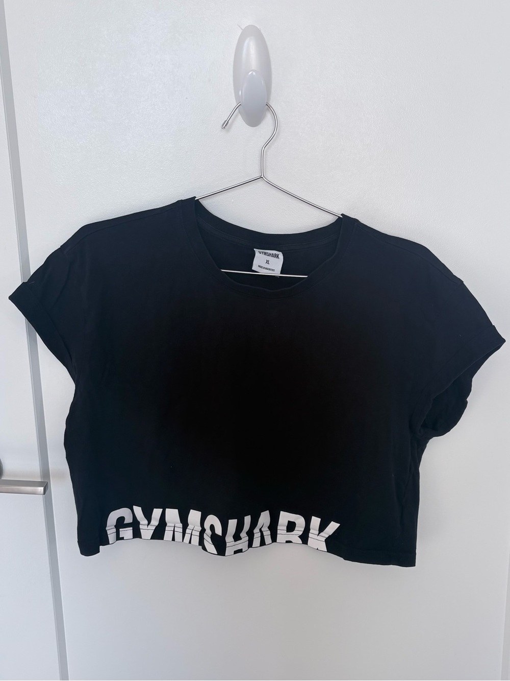 Gymshark Fraction Crop Top - Black - XL